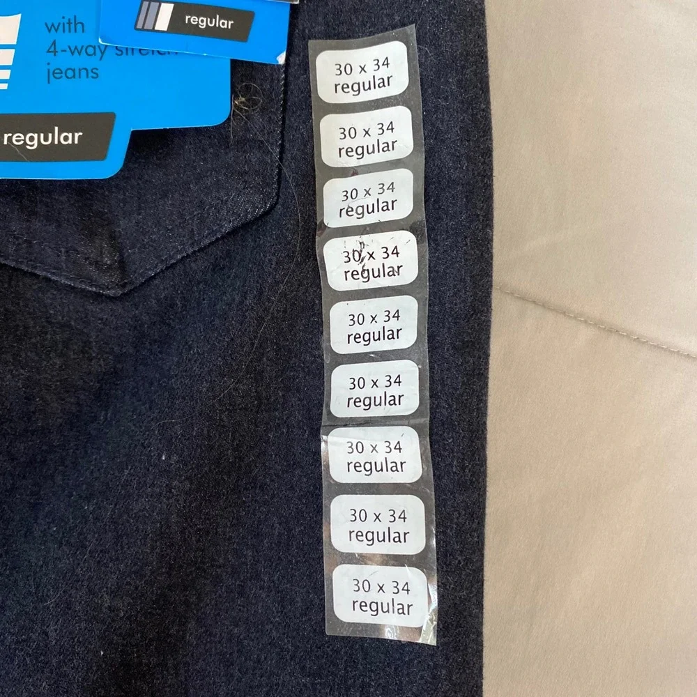 Swrve Regular Fit Jeans Cycling 4-Way Stretch Indigo Blue Cordura Sz‎ 30x34 NWT